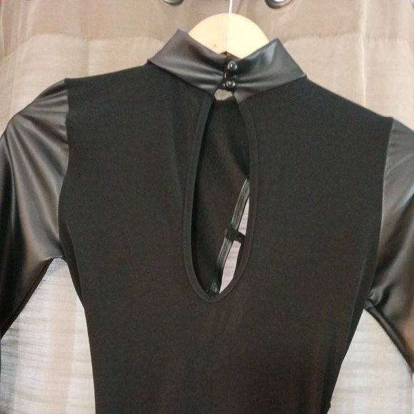 Women's Inc USA Black Sexy Cutout Lace Up Long Sleeve Maxi Dress Size Small - Picture 7 of 8